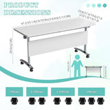 10 Pack Folding Conference Table,Modular Conference Room Table with Wheels,2-60 Person Modern Flip Top Nesting Mobile Tables,Space Saving Training Tables for Office