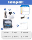 ZYWELL ZM04 1.0 Label Maker, Bluetooth Thermal Label & Receipt Printer Two-in-One 58mm/80mm,Portable for Android/Windows