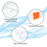 LARIPOP 4-Pack 3600 Fishing Tackle Boxes, Clear Plastic Storage Trays with Adjustable Dividers, Organizer for Lures, Hooks, Sinkers, Jigs & Fishing Accessories