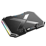 Laptop Cooler Six Fan Led Screen Two Port RGB Lighting Cooling Pad Notebook Stand for Laptop 12-17 Inch