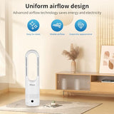 Hiluce All Season Bladeless Fan, 1400W Space Heater & 40W Tower Fan Combo with Remote,25dB Quiet Heater Fan Combo,90° Oscillation,8 Speeds, 9H Timer,Fast Safety Heat for Bedroom, Kitchen, Office 22"