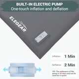 Elegear CumbreX™ Self Inflating Sleeping Pad, Built-in Electric Pump 3.15" Ultra-Thick Memory Foam Camping Mattress Pad with Pillow Double Sleeping Pad for Camping R-value 9.5 Foam Camp Pad for Travel