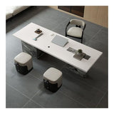 zhongxlla Standing Desk, Modern Ash Wood Office Desk