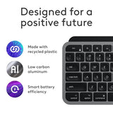Logitech MX Keys S Combo for Mac, Wireless Keyboard and Mouse with Palm Rest, Backlit Keyboard