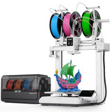Anycubic Kobra X Combo 3D Printer with ACE 2 Pro, Native 7-Color Printing (Up to 19), 2X Faster & Less Waste, Auto-Leveling, Ideal for Beginner, Kids