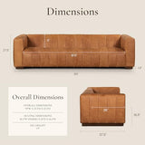 Poly & BARK Canale 99” Sofa – Modern 3-Seater Couch for Living Rooms – Performance Fabric Upholstery