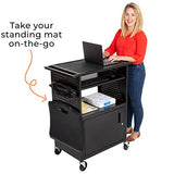AV Cart | Computer Cart with Pegboard Siding & 12 Hooks for Customizable Storage