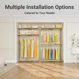 VIPEK X1 Expandable Clothes Rack Heavy Duty Adjustable from 2' to 3'5" with Adjustable Shelves and Hanger Rods, Gold