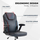 SEATZONE Black Office Chair Ergonomic Desk Chair with Lumbar Support