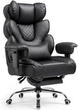 COMHOMA Big and Tall Office Chair with Upgrade Footrest, Heavy Duty Gaming Chair High Back Executive Chair with Spring Lumbar Support for Lower Back Pain Relief, 150°Reclining Adjustable Armrests