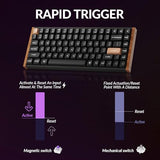 Rapid Trigger Wireless Custom Keyboard with Hall Effect Gateron Double-Rail Magnetic Switch