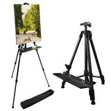 Easel Stand for Painting and Sign - Aluminum Metal Artist Tripod Adjustable Easels for Display Height from 21 to 61Inches