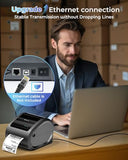 Phomemo Ethernet Thermal Label Printer 4x6, Bluetooth Shipping Label Printer for Small Business, Home, Office