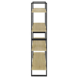 Stylish 4-Tier Wooden Bookshelf 100x30x140 cm - Modern Room Divider & Storage Shelf for Living Room & Office - Functional Bookcase & Organizer