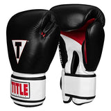 Title Boxing Classic Leather Super Bag Gloves 2.0, Black/White/Red, X-Large Title Boxing