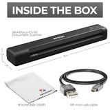 Workforce Es-50 Portable Document Scanner for Laptop - Complete Bundle for Pc and Mac
