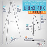 Art Supply 66" High Gallery Silver Aluminum Display Easel and Presentation Stand