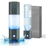 Hydrogen Water Bottle, 2 in 1 Use Hydrogen Water Bottle Generator 4000ppb with SPE/PEM Technology Water Ionizer (Gray)