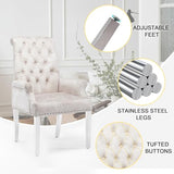 AODCHR Upholstered Velvet Accent Dining Chair, Elegant Tufted Dining Room