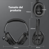 Bluetooth Headset for PC, Wireless Computer Headphone with AI-Powered Environmental Noise Cancelling