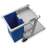 Dryser Commercial Janitorial Cleaning Cart on Wheels - Housekeeping Caddy with Shelves