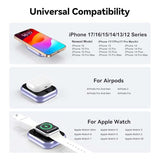 ummz for MagSafe Battery Pack 10000mAh,3-in-1 Magnetic Portable Charger,22.5W PD Fast Charging USB C in&Out Power Bank for iPhone 17/16/15/14/13/12