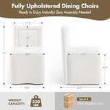 Hyfirm Upholstered Dining Chairs Set of 4, No Assembly Reception Chairs