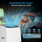 14000Btu Portable Air Conditioners,4 In 1 Air Cooler, Heater,Fan & Dehumidifier, Quiet Portable AC Unit Cools Rooms Up to 750 Sq. Ft, 24 Hrs Timer,LED Display,Remote Control, Window Kit