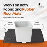 HAUSSIMPLE White Car Trash Can with Floor Mat Clip – Waterproof