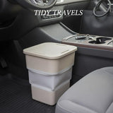Collapsible Car Trash Can with Lid, 1.06 Gallon Foldable Auto Garbage Bin
