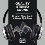 Wired Headphones with Mic — Noise Isolating On-Ear Headphones for Computer and Laptop Wired