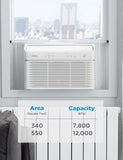 Midea 7,800 BTU Window Air Conditioner, Inverter Technology, 340 Sq Ft