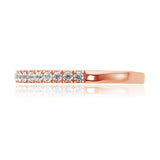 Oseew Lab Grown Diamond Wedding Band For womens Stackable Bands and Wedding Rings Eternity Band Ring for women (rose gold)