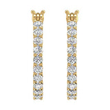 0.25 to 0.75 Carat Natural Diamond Hoop Earrings for Women