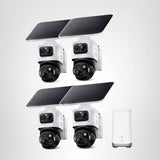 eufy Security eufyCam S4, 4-Cam Kit, 4K Solar, 3-Lens PTZza