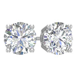 0.25 Carat - 10 Carat Round Cut Lab-Grown Diamond 4-Prong Stud Earrings