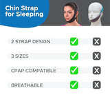 AVEELA Chin Strap for Sleeping and CPAP Users | Anti Snoring Chin Strap, Adjustable Jaw Strap for Sleep Apnea, Stop Snoring Solution for Men and Women, Comfortable Fit to Keep Mouth Closed – Medium