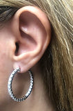 1 1/5 to 10 Carat Moissanite Inside Out Hoop Earrings for Women