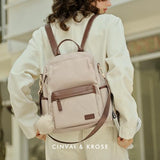 CinvaiKrose Large Capacity Backpack, Water-Resistant, 3-Way Convertible, Anti-Theft Pocket, Work Travel Laptop Bag