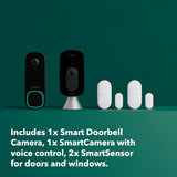 Home Security Bundle with Smart Doorbell Camera (Wired), SmartSensor for Doors and Windows
