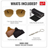 Ray-Ban RB8097 WILLIAM TITANIUM Sunglasses with Official Eyewear Kit