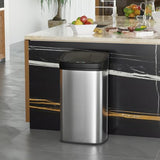 BestOffice 22 Gallons Automatic Sensor Large Kitchen Trash Can with Stainless Steel