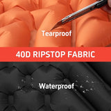 BUERTS Camping Sleeping mat and Inflatable Pillow - Set, Portable, Ultra-Light, Thickened, Quick to inflate in 30s, can be Spliced. Suitable for Backpacking, Hiking, Camping and Other Scenes