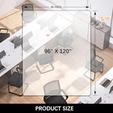 Kuyal Clear Chair Mat, Hard Floor Use, 8'×10' Transparent Office Home Floor Protector mat