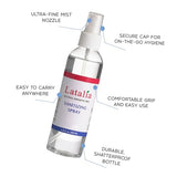 Latalia Unscented Hand Sanitizer Spray Refill Pack of 96 | 6.67 Fl oz with 80% Alcohol Bulk Hand Sanitizer