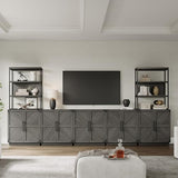 SICOTAS Large Modern Industrial Sideboard Buffet Cabinet with Storage Doors