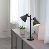 Globe Electric 18" 2-Light Desk Lamp, Industrial Design, Pivoting Heads