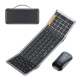 Foldable Keyboard and Mouse, XKM01 True Full-Size Folding Wireless Keyboard Mouse Combo for Business Travel
