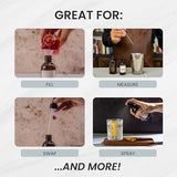A Bar Above Cocktail Atomizer Spray Bottles and Dropper Set, Small Spray Bottle Set for Your Bar, Versatile Atomizer Glass Bottles, Small Bitters Bottle, Mini Bottles, Black, 2 Ounces