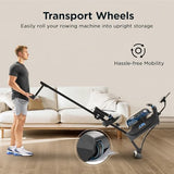 JLL Hydro + Dual Resistance Smart Magnetic Water Rowing Machine – Home Rower, 16-Level Hydro+Magnetic Adj. Resistance, Bluetooth SunnyFit App